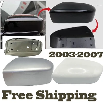 Tampa preta do espelho retrovisor esquerdo/direito para Honda Accord 2003-2007 - Imagem 1 de 4