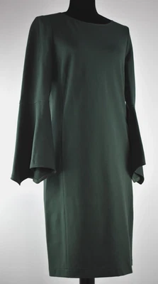 NWT Lafayette Size S Spruce Green Knee Length Sheath Dress Pockets Round Neck - Image 1 of 4