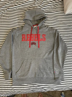 Sudadera con Capucha Grande Gris UNLV Rebels | Bolsillo Canguro Campeón Foto 1 de 4