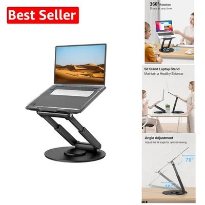 Telescopic Laptop Stand - 360° Swivel & Height Adjustable for Ergonomic Comfort - Image 1 of 4
