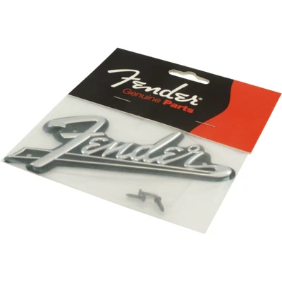Fender Logo - Fender, Blackface, silver on black - image 1 of 2