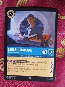 Tadashi Hamada Baymax Inventor 153/204 Azurite Sea Disney's Lorcana TCg card - Picture 1 of 1