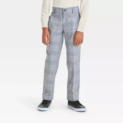 Pantalón Traje Cat & Jack Gris-A Cuadros Talla 7 - NUEVO Foto 1 de 3