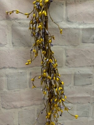 Guirnalda Pip Berry LAVANDA Y AMARILLO MEZCLA 4' BAYAS HERMOSAS COMPLETAS  Foto 1 de 2