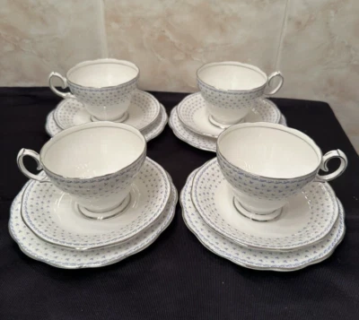 Rare Vintage "Georgian" Design Queen Anne Bone China Tea/Coffee Set of 12 pieces - image 1 of 4