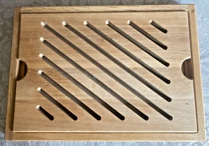 Bamboo Wooden CUTTING BOARD With Crumb Catcher Tray - Picture 1 of 5