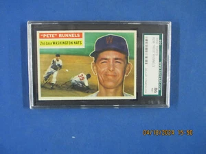 1956 Topps Baseball @ 234 Pete Runnels SGC 86 NMT+ - Picture 1 of 3
