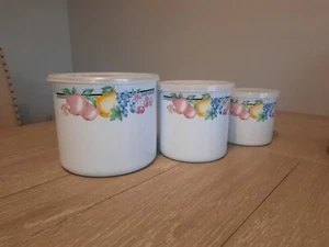 Vintage GMI Cannister Set Hallmark Of Houseware 3 Piece Set - Picture 1 of 6