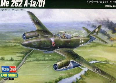 Hobbyboss Messerschmitt Me-262A-1a/U1 Schenk E-51 Edelweiss 1:48 Model Kit - Image 1 of 3