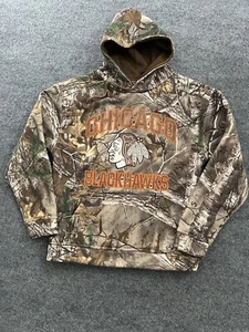 Sudadera Pullover Chicago Blackhawks Para Hombre Mediana Hockey Realtree Camuflada Parot - Imagen 1 de 7