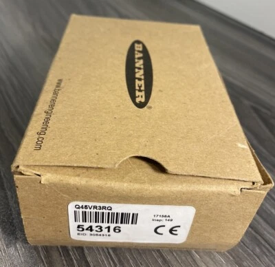 New Banner Engineering Q45VR3RQ Q45 Series PhotoElectric Receiver 60M Range -USA - Image 1 of 4