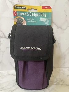 VTG Case Logic Camera & Gadget Bag w/ Shoulder Strap Black Purple New NIP CB3 - Picture 1 of 10