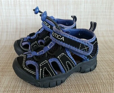 Toddler Boys NAUTICA "Wallport" Blue Fisherman Bumper Toe Sandals Size 5 - Image 1 of 4