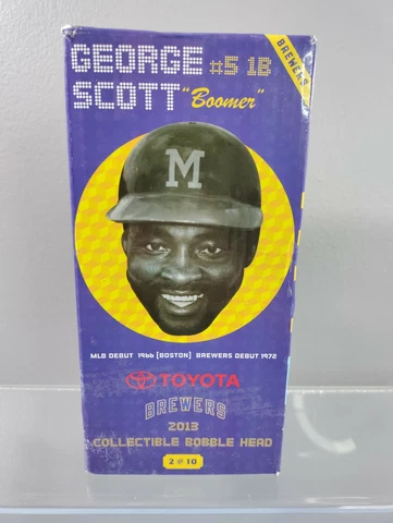 NEW 2013 MILWAUKEE BREWERS GEORGE SCOTT "BOOMER" BOBBLEHEAD 5-TIME GOLD GLOVES Cover