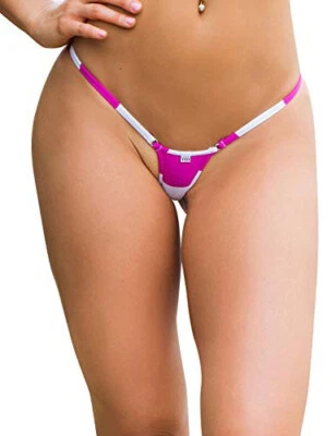 Parte inferior Wicked Weasel 457 - S - Sailor Stripe fucsia - Nuevo con etiquetas bikini micro tanga Foto 1 de 4