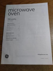 GE MIKROWELLE JES0737 BEDIENUNGSANLEITUNG 700 Watt - Bild 1 von 2