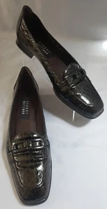 Stuart Weitzman Crocodile Pattern Patent Leather Loafer Women's Size 8.5 AA - Picture 1 of 7