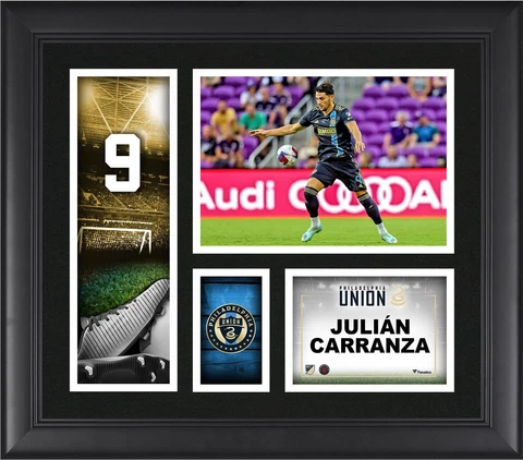 Julian Carranza Philadelphia Union Framed 15x17 Player Core Collage Cover
