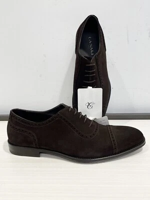 CANALI BROWN SUEDE OXFORD SHOES SIZE 9M — MADE IN ITALY - Image 1 of 4