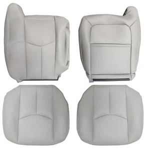 4xLeather Seat Cover For Chevy Silverado GMC Sierra 2003 2004 2005-2006 - Imagen 1 de 12