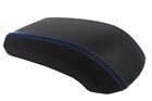 Fits 2014-2019 Ford Fiesta PVC Leather Console Lid Armrest Cover Blue Stitch