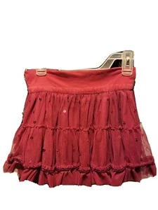 Gap Kids Ruffled, Mesh, Sequined Magenta Pink Skirt Sz M (8)  - Picture 1 of 7