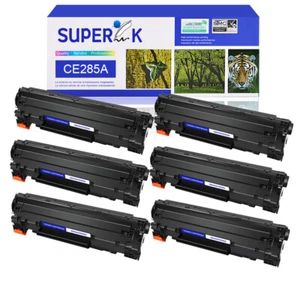 6PK Black CE285A 85A Toner Cartridge for HP 85A LaserJet P1102W M1217nfw MFP - Photo 1/24