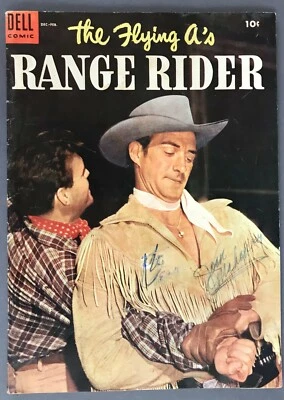 FIRMADO Jock Mahoney The Flying A’s Range Rider Dell Comics No. 8, 1955  Foto 1 de 4