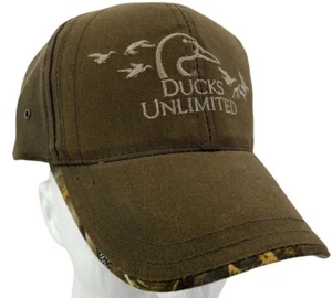 NEW Ducks Unlimited Real Waxed Canvas Hat Cap Brown Advantage Camo NWT - Picture 1 of 12