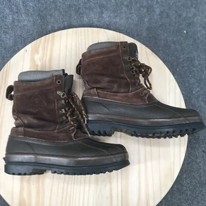 Rocky Duck Boots Mens 9 Thinsulate Insulated Hunting Brown Lace Up Ankle Top - Picture 1 of 15