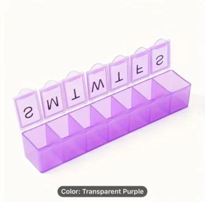 7Day Weekly Daily Pill Box Organiser Tablet Medicine Storage Dispenser Container - Picture 1 of 5