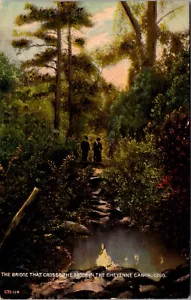 Die Brücke, die den Bach überquert Cheyenne Kanon Colorado Postkarte - Bild 1 von 2