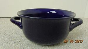 Ceramic Kitchen two handle Jar Pot Navy Blue, or soup vessel - Picture 1 of 4