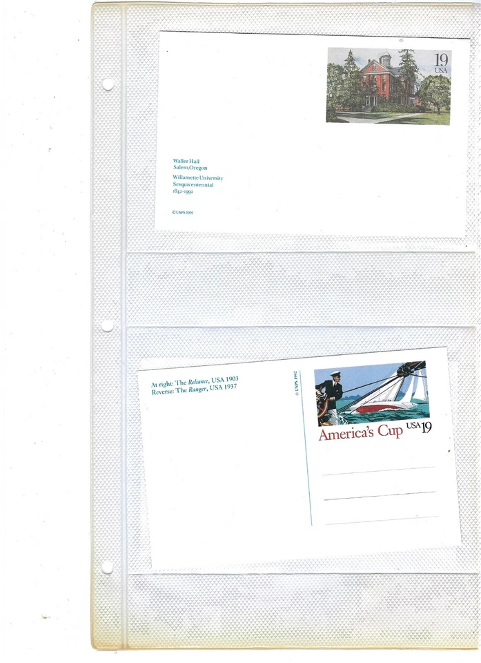 US: 2 postal cards NEW/used MNH 122905 - Image 1 of 1