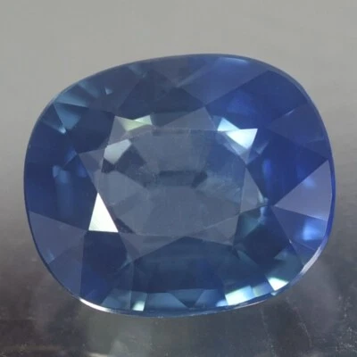 2.17CT STUNNING AA CUSHION HEATED ONLY GREEN BLUE SAPPHIRE NATURAL - Image 1 of 3