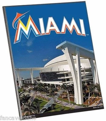 Miami Marlins 8" x 10" Wood Easel Sign - Image 1 of 2