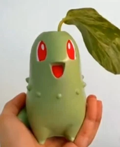 DIY Chikorita Pokemon Kawaii Planter Vase - Garden Decor Gift DIY Paint Easter - Picture 1 of 9