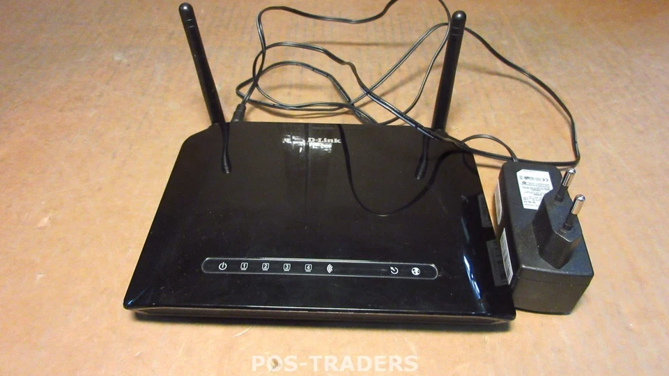 D-LINK Wireless ADSL Router DSL-2741B 4X LAN INCL PSU & ANTENNAS - Bild 1 von 3