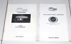 MANUALE Gioco Pc STAR TREK The Next generation A FINAL UNITY - 1995 ITALIA - Picture 1 of 1