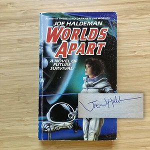 SIGNED Worlds Apart by Joe Haldeman 1984 Ace Books Paperback Vintage SF - Picture 1 of 11