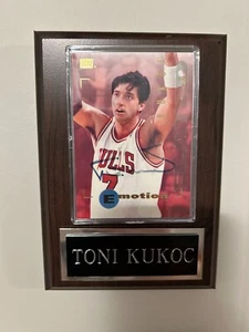 Autographed Toni Kukoc PLAQUE Chicago Bulls BASKETBALL NBA - Picture 1 of 1