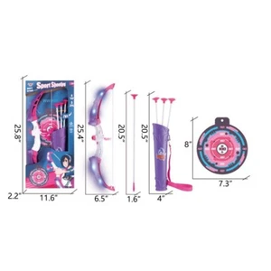 Light Up Archery Bow and Arrow Toy Set for Girls Purple - Picture 1 of 1