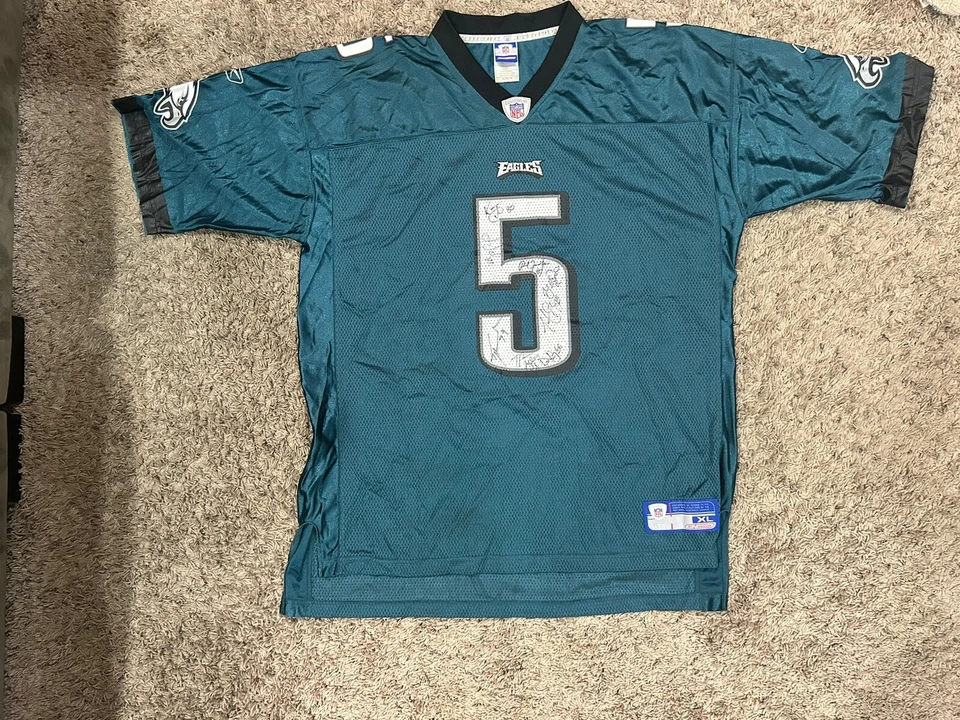 Philadelphia Eagles NFL Reebok Donovan McNabb #5  Jersey Signed By Players XL - Image 1 of 4