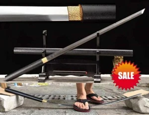 Sehr scharfe Manganstahl Klinge gerade Samurai Katana Schwert WUSHU Tang Jian - Bild 1 von 11