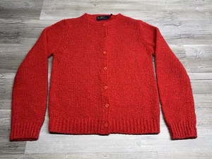 Vintage Le Roy Knit Wear Women’s Size Small Acrylic Red Sweater Cardigan 70s 80s - Picture 1 of 7