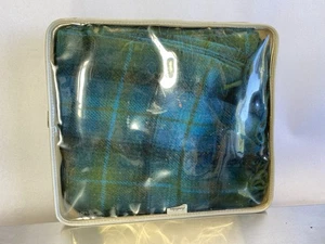 Pendleton 100% Virgin Wool Robe in a Bag Lap Stadium Blanket 52 x 70 Blue/ Green - Picture 1 of 8