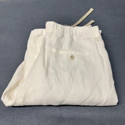 Pantalones de lino Tommy Bahama para hombre pequeños (30x34 REAL) elásticos blancos costeros RELAX  Foto 1 de 4