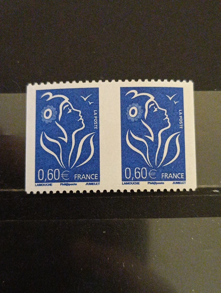 Timbre France paire De Roulette non Confectionner Variété Yt 3973 Ref6297 - Photo 1/2