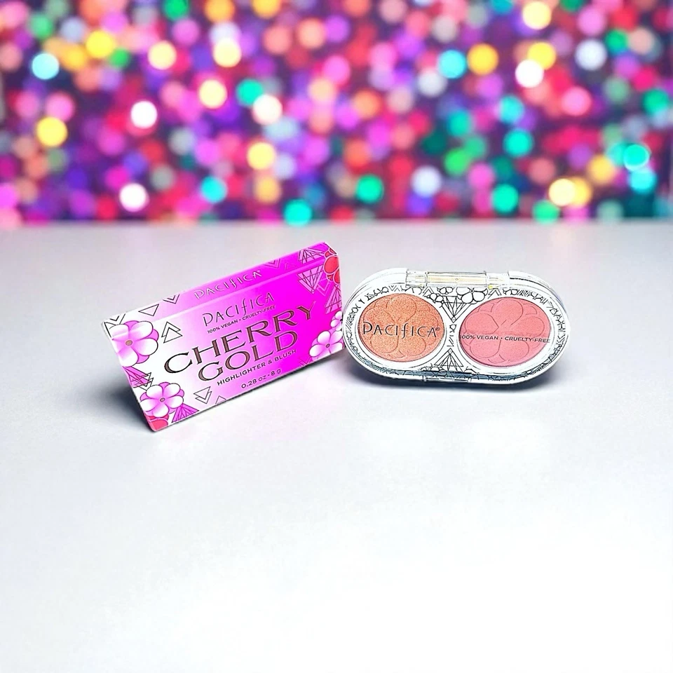 L12 Pacifica Beauty Cherry Gold Highlighter & Blush Rose Gold Cherry Spirits