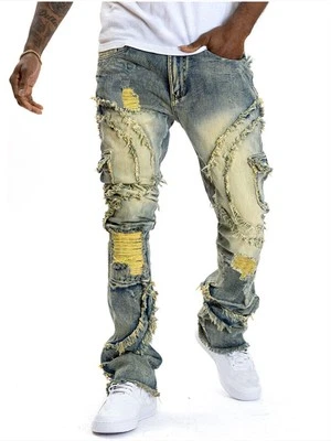 Mens Ripped Distressed Skinny Jeans Denim Pants Casual Stretch Slim Fit Trousers - Image 1 of 4